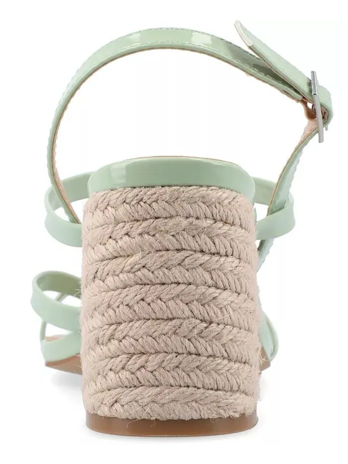 Женские босоножки Olivina Espadrille на блочном каблуке с ремешками Journee Collection — изображение 3 из 5, шалфейный
