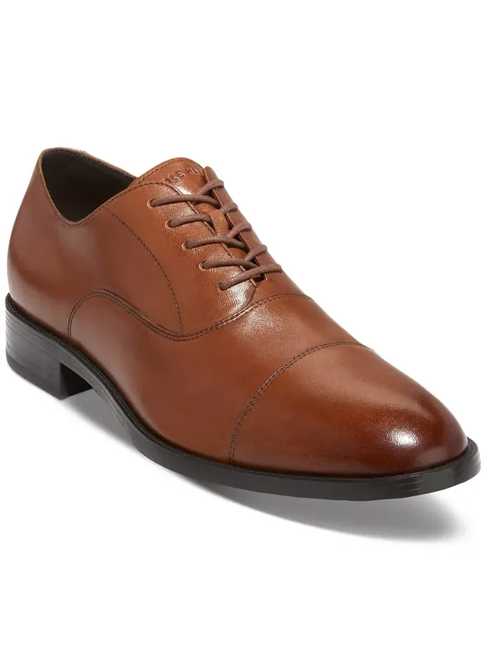 Мужские классические оксфорды Hawthorne с круглым мысом и шнуровкой Cole Haan
