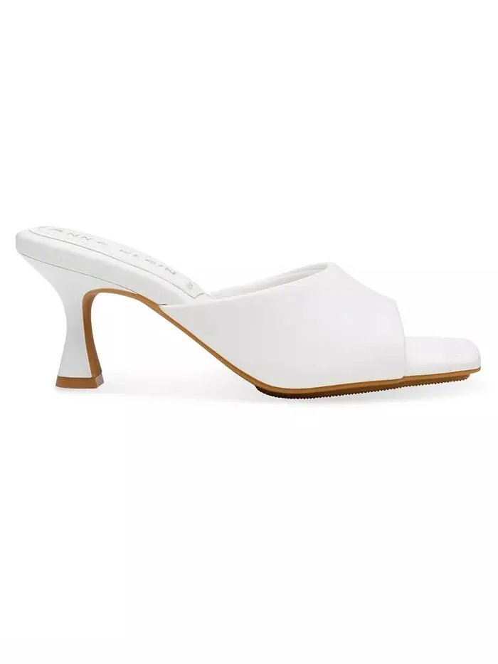 Женские сандалии Jerilyn Square Toe Mule Dress Sandals Anne Klein — изображение 2 из 7, белый