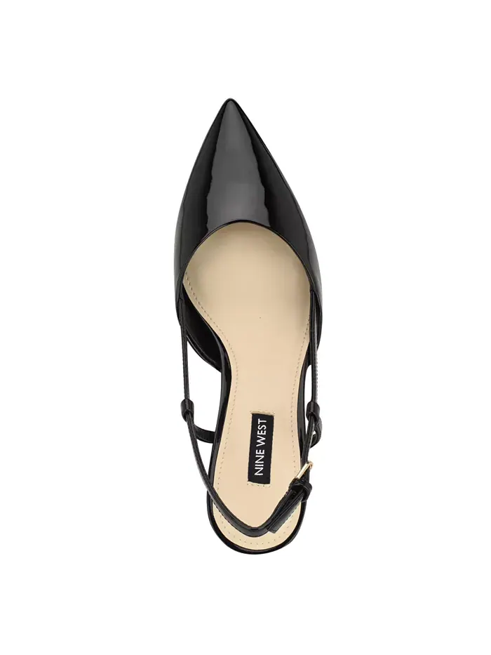 Женские туфли-лодочки Rhonda Kitten Heel Slingback Nine West — изображение 4 из 5, черный