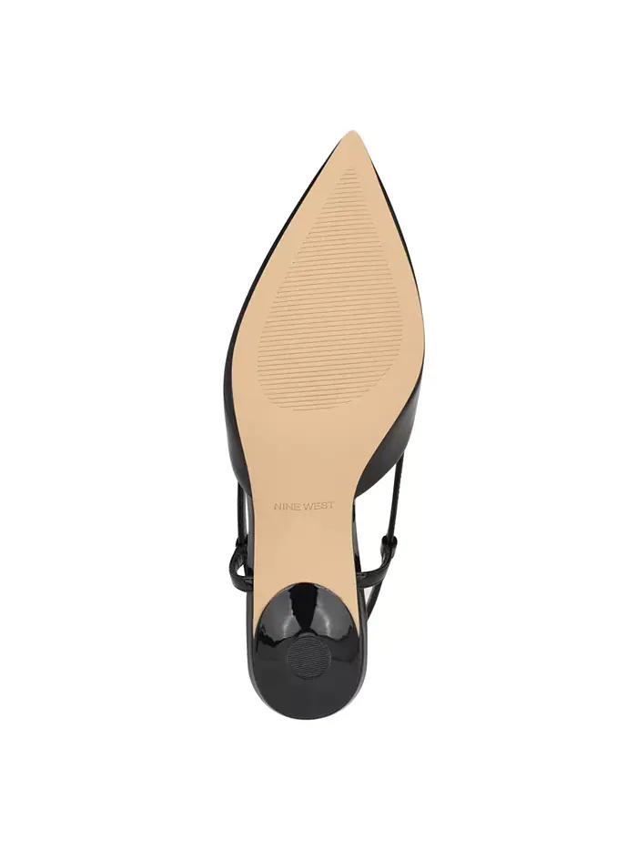Женские туфли-лодочки Rhonda Kitten Heel Slingback Nine West — изображение 5 из 5, черный