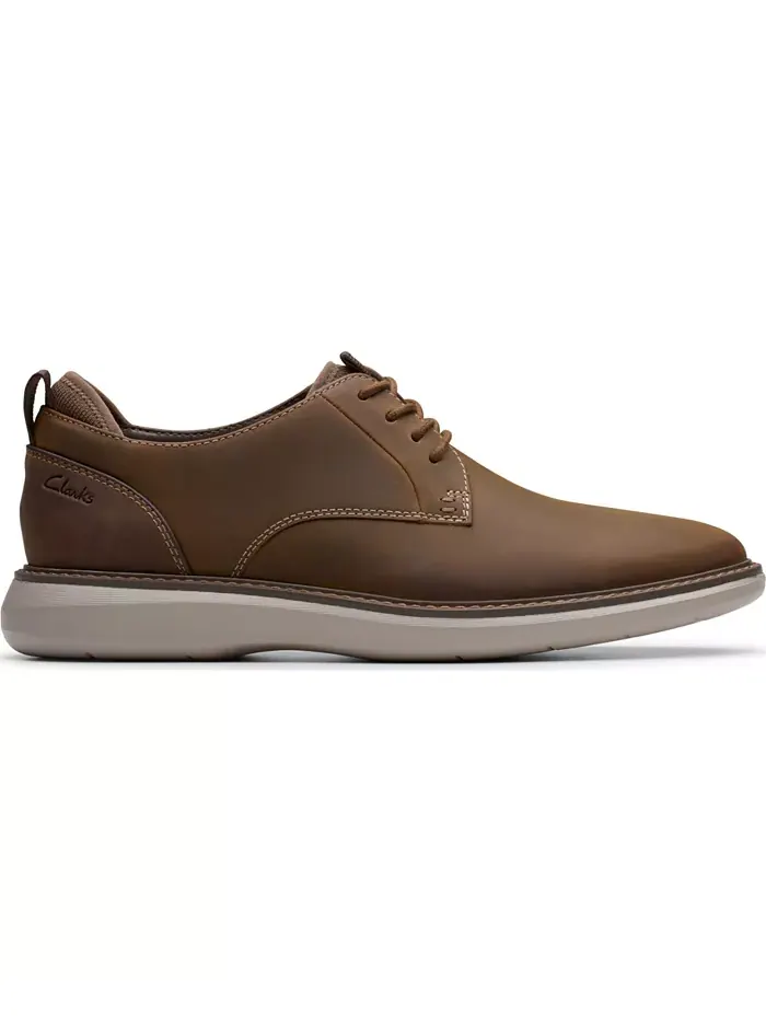 Мужские туфли Clarks Brantin, повседневные, с простым носком — изображение 3 из 6, бежевый/бежевый