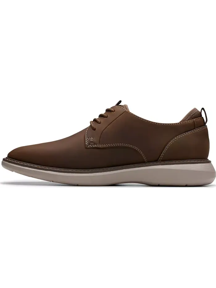 Мужские туфли Clarks Brantin, повседневные, с простым носком — изображение 4 из 6, бежевый/бежевый
