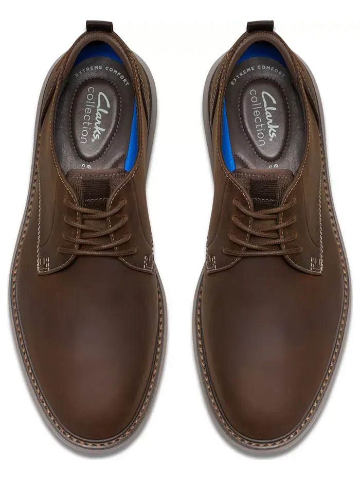 Мужские туфли Clarks Brantin, повседневные, с простым носком — изображение 6 из 6, бежевый/бежевый