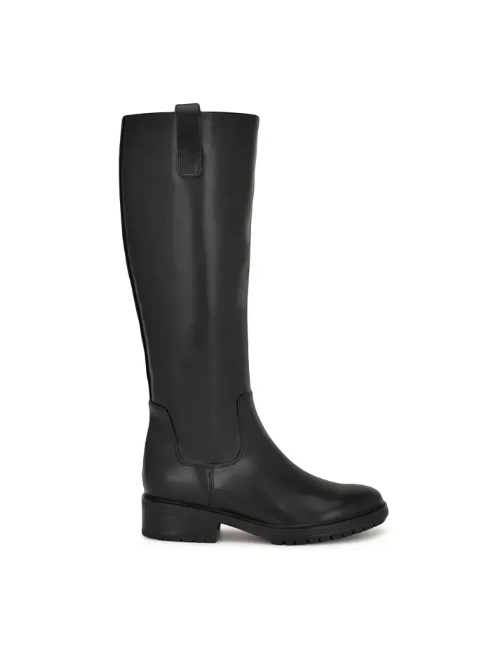 Женские сапоги для верховой езды Leigha на высоком квадратном каблуке Nine West — изображение 2 из 5, черный