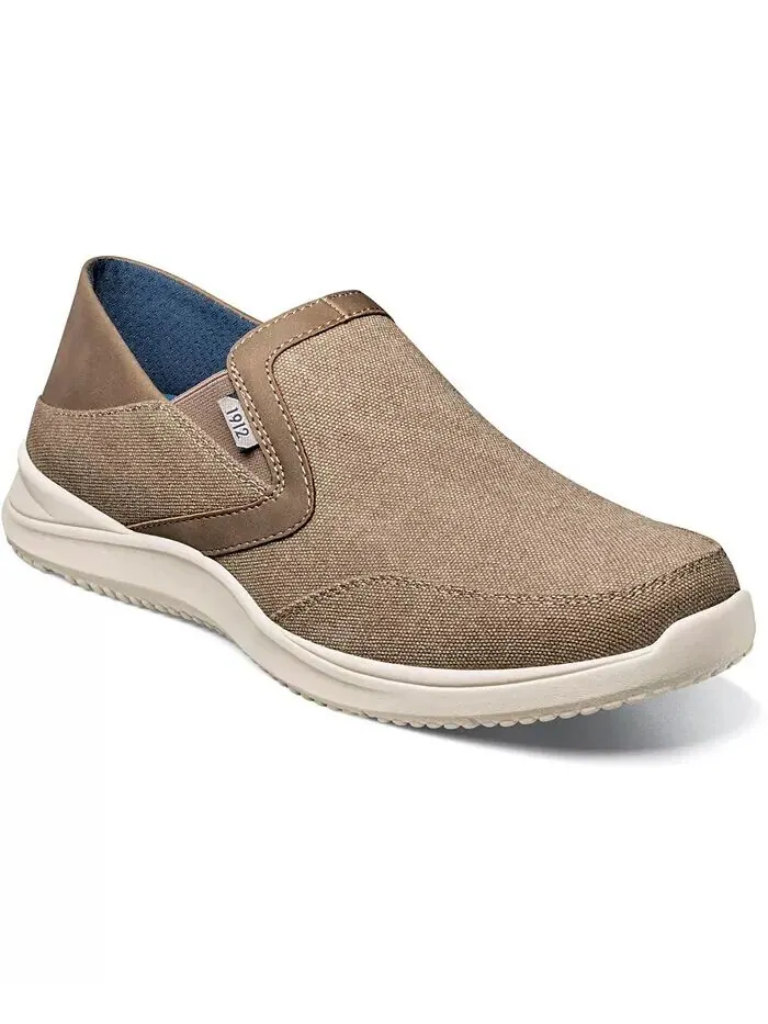 Мужские туфли без шнуровки Conway Ez Canvas Moc Toe Nunn Bush — изображение 1 из 7, серый