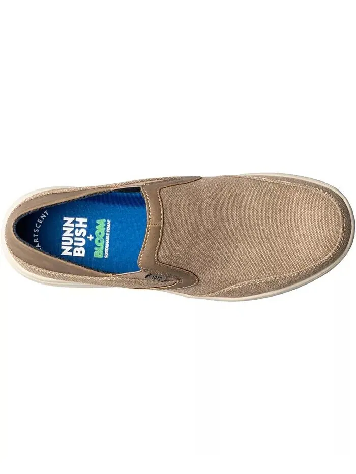 Мужские туфли без шнуровки Conway Ez Canvas Moc Toe Nunn Bush — изображение 4 из 7, серый