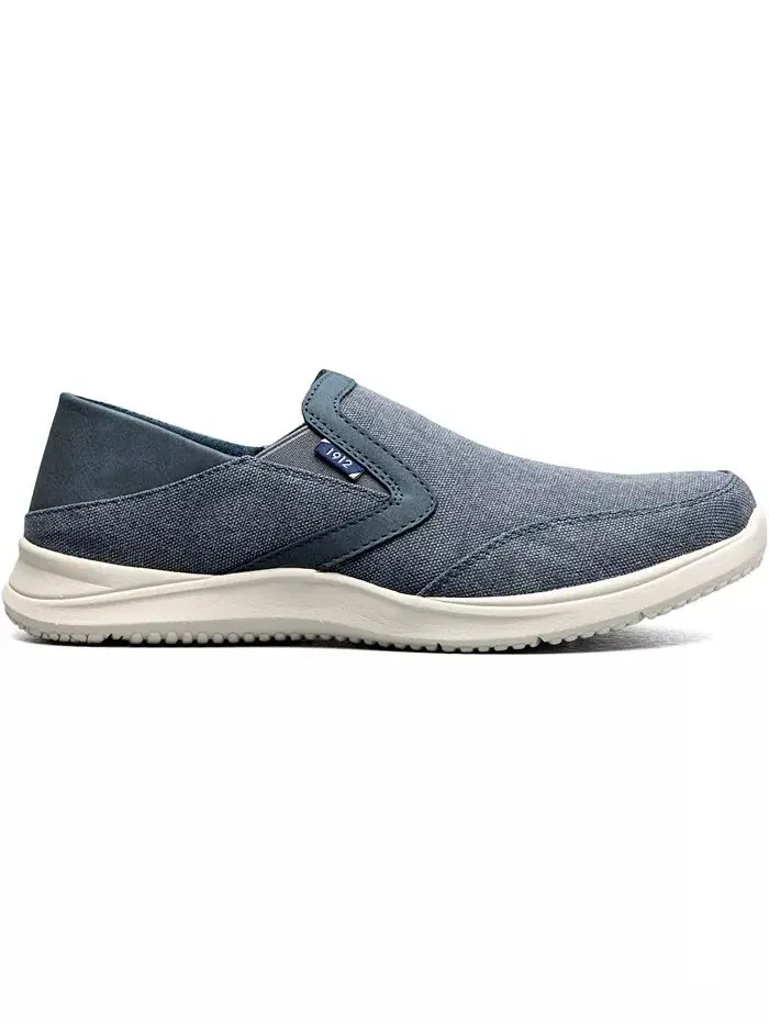 Мужские туфли Conway Ez Canvas Moc Toe Slip On Nunn Bush — изображение 2 из 7, темно-синий