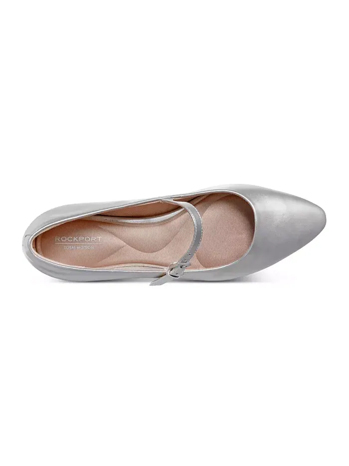Женские туфли-лодочки Taren Total Motion с острым носом Rockport — изображение 4 из 5, серебристый
