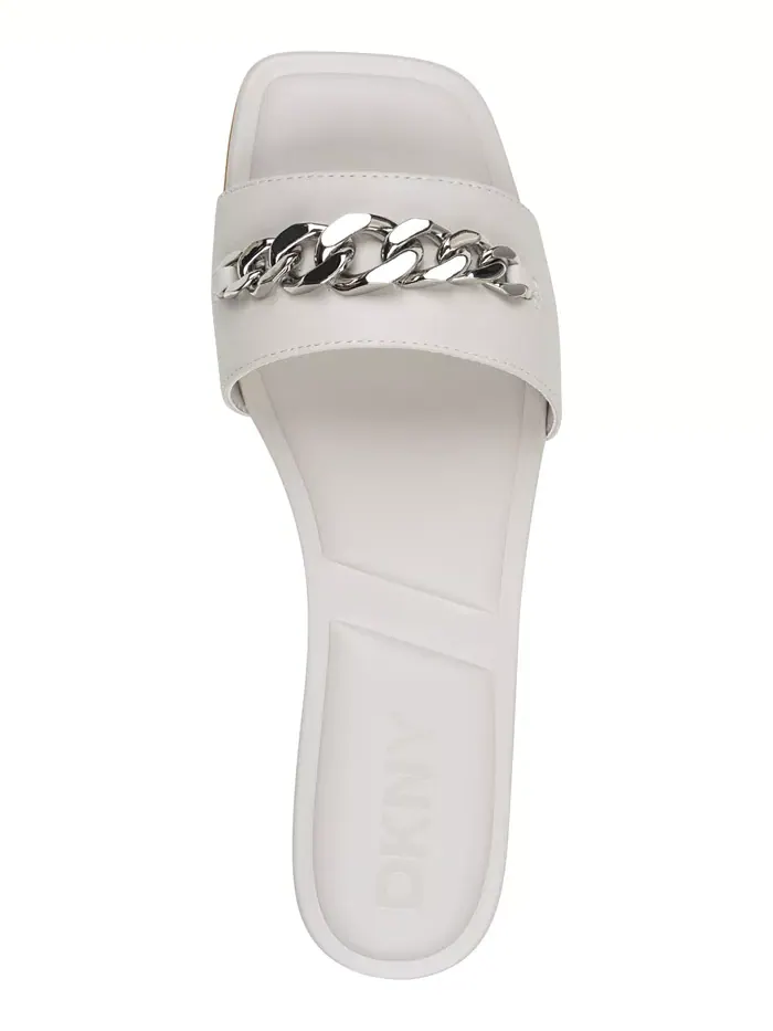 Женские сандалии Dania Chain Slide DKNY — изображение 4 из 5, белый