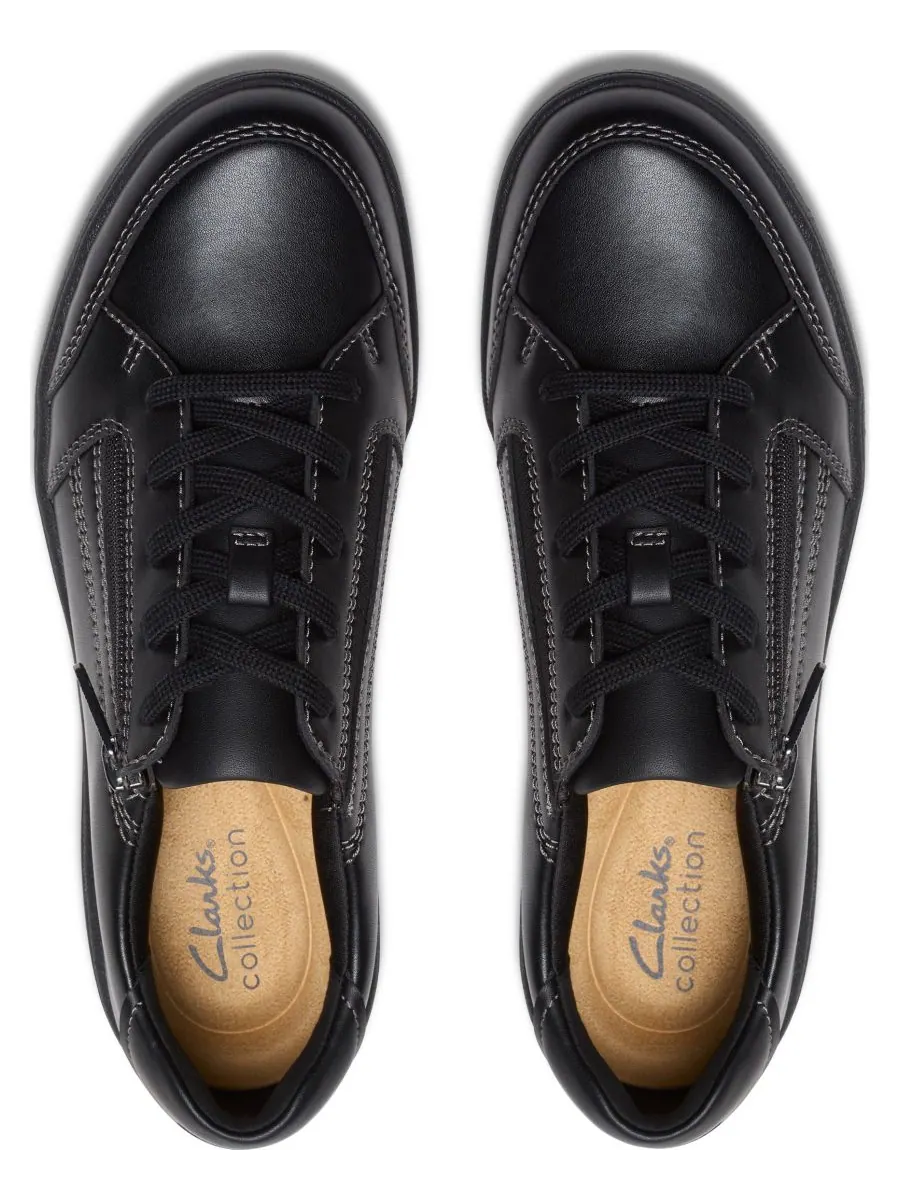 Кроссовки женские Clarks Bryianne Bayla, кожаные — изображение 4 из 5, черный