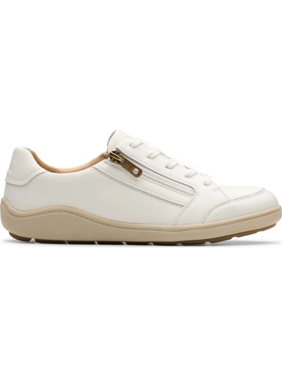 Кроссовки женские Clarks Bryianne Bayla, кожаные — изображение 2 из 9, белый