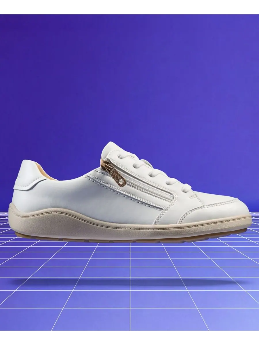 Кроссовки женские Clarks Bryianne Bayla, кожаные — изображение 6 из 9, белый