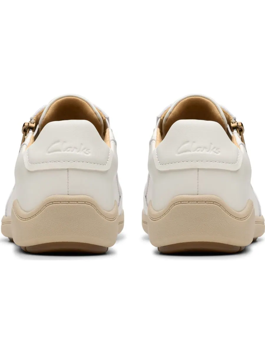Кроссовки женские Clarks Bryianne Bayla, кожаные — изображение 7 из 9, белый