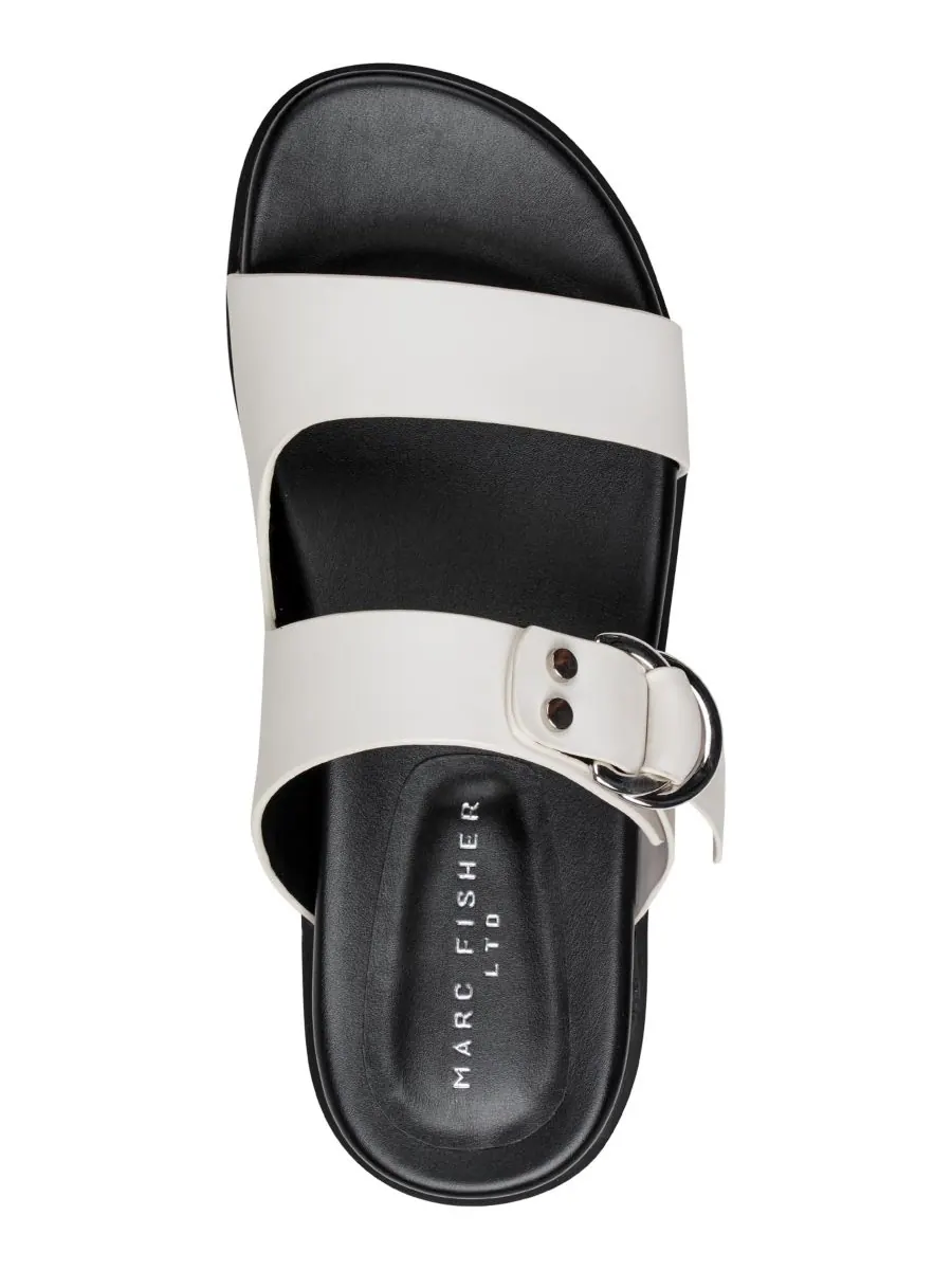 Женские сандалии Gia Double Band Flat Slip-On Marc Fisher LTD — изображение 4 из 5, кремовый