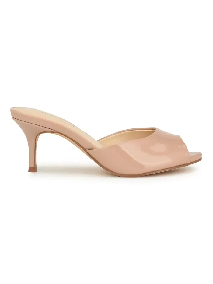 Женские босоножки на каблуке Luvlie Kitten Heel Dress Nine West — изображение 2 из 5, светлый натуральный