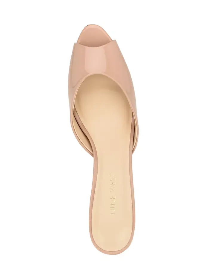 Женские босоножки на каблуке Luvlie Kitten Heel Dress Nine West — изображение 4 из 5, светлый натуральный