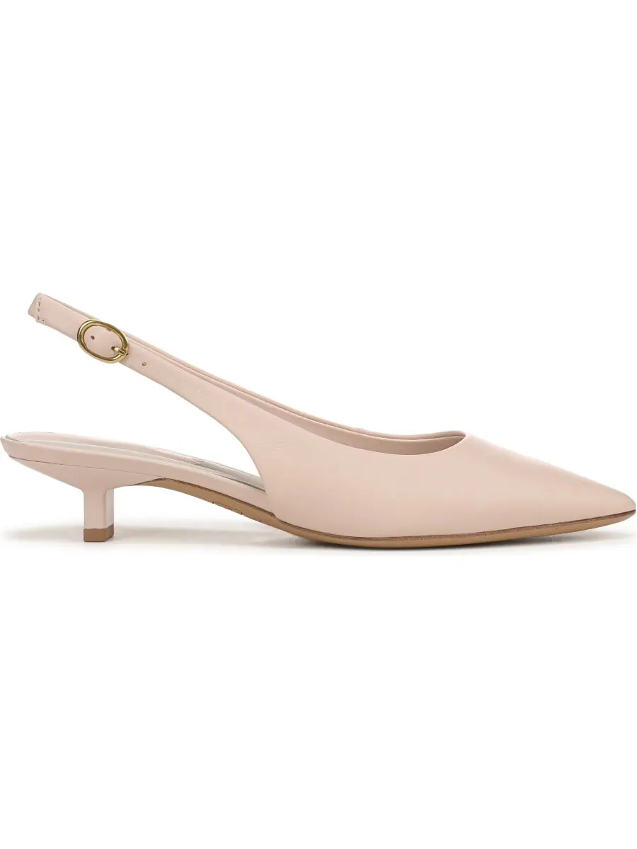 Женские туфли-лодочки Pura с острым носком и открытой пяткой Franco Sarto, Soft Blush Leather — изображение 2 из 5