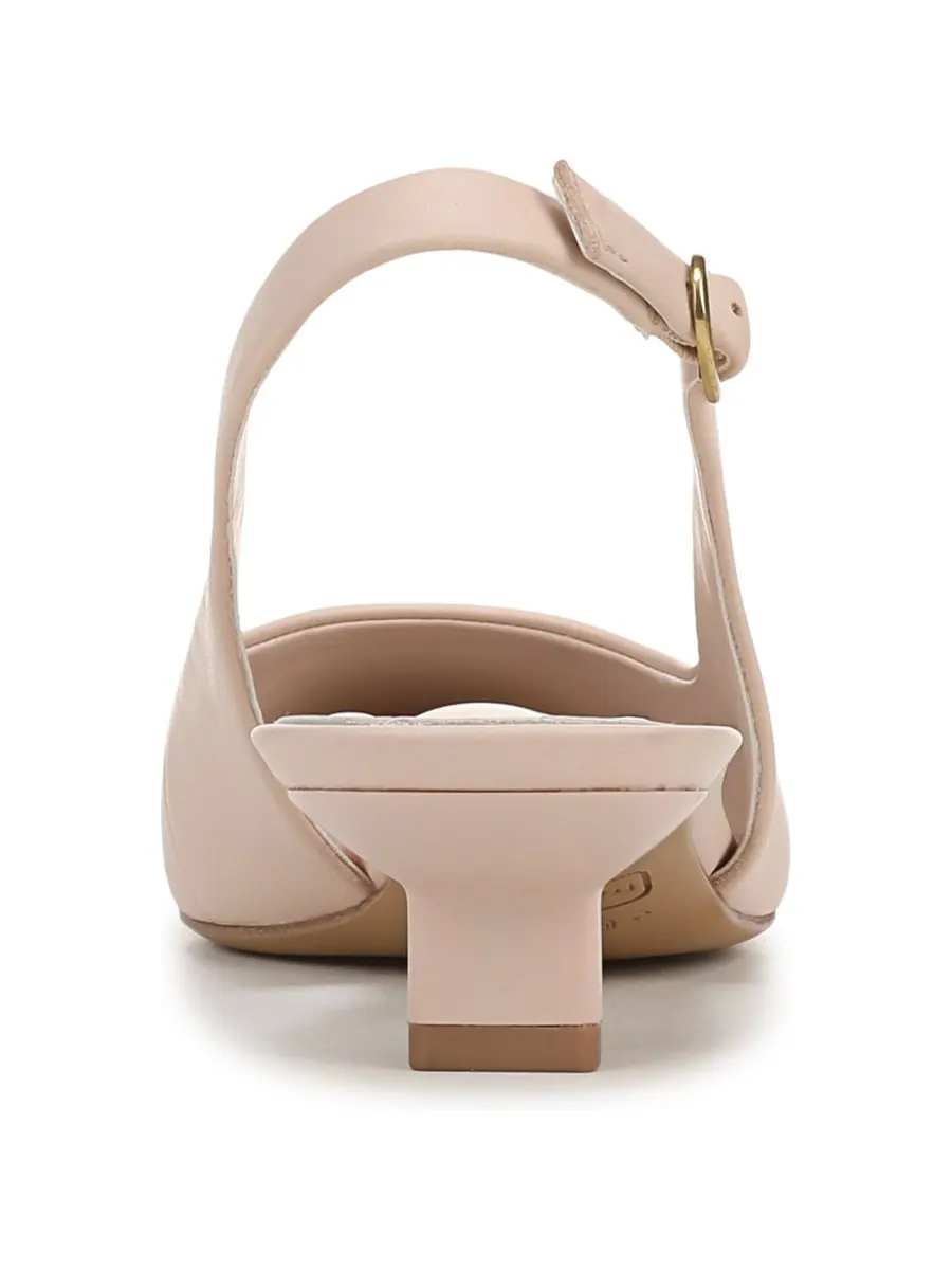 Женские туфли-лодочки Pura с острым носком и открытой пяткой Franco Sarto, Soft Blush Leather — изображение 3 из 5