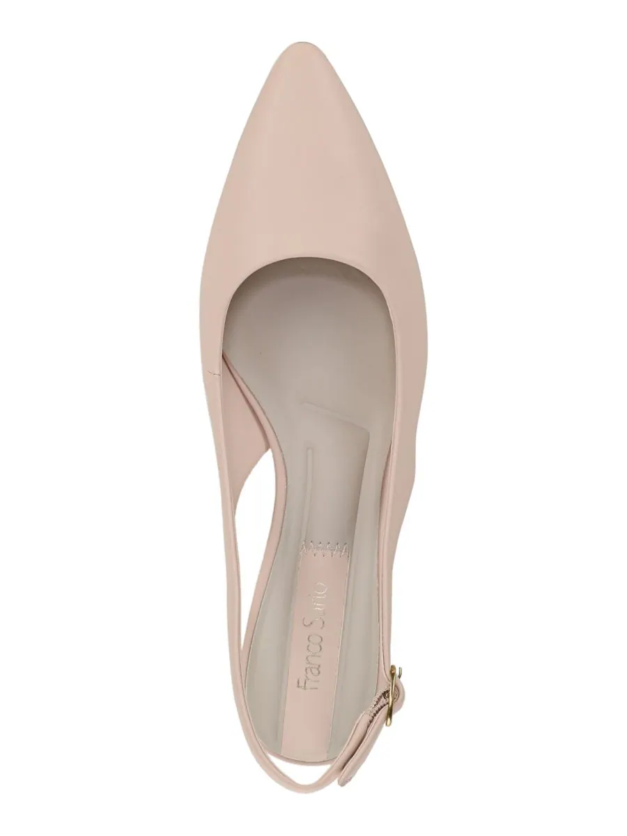 Женские туфли-лодочки Pura с острым носком и открытой пяткой Franco Sarto, Soft Blush Leather — изображение 4 из 5