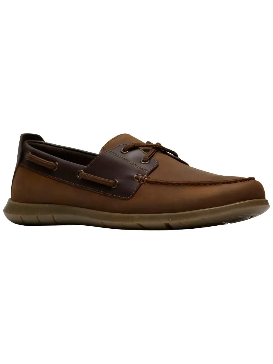 Кроссовки мужские Clarks Flexway, коричневый нубук, шнуровка