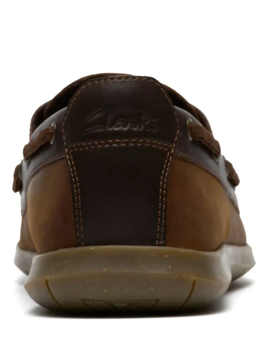Кроссовки мужские Clarks Flexway, коричневый нубук, шнуровка — изображение 3 из 6