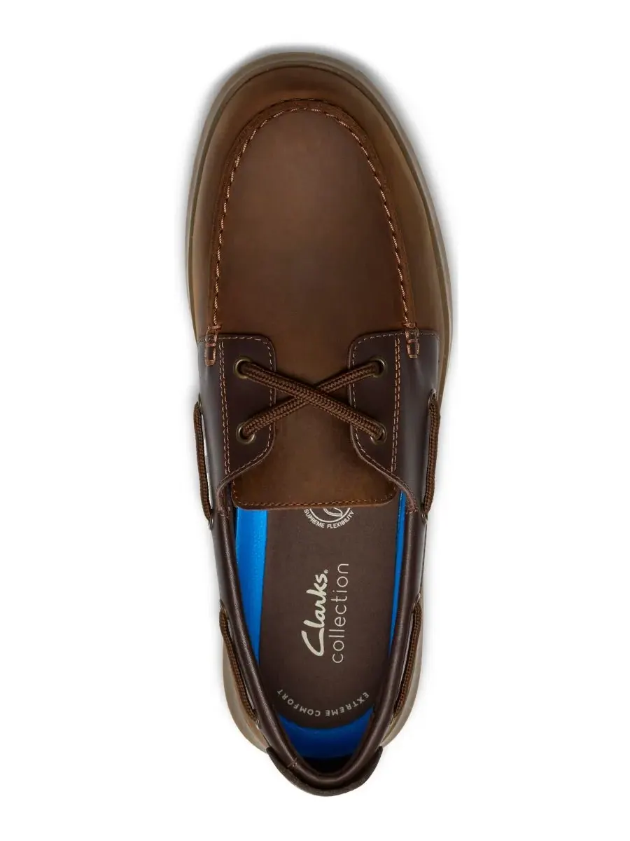 Кроссовки мужские Clarks Flexway, коричневый нубук, шнуровка — изображение 4 из 6