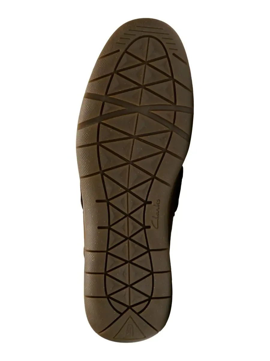 Кроссовки мужские Clarks Flexway, коричневый нубук, шнуровка — изображение 5 из 6