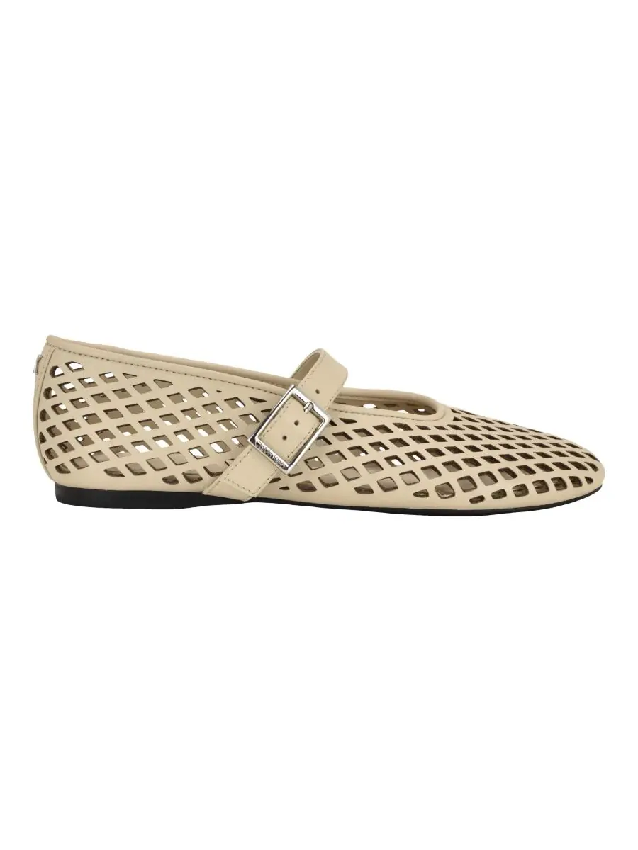 Женские кожаные балетки Lauria Mary Jane Calvin Klein, айвори leather — изображение 2 из 5, слоновая кость