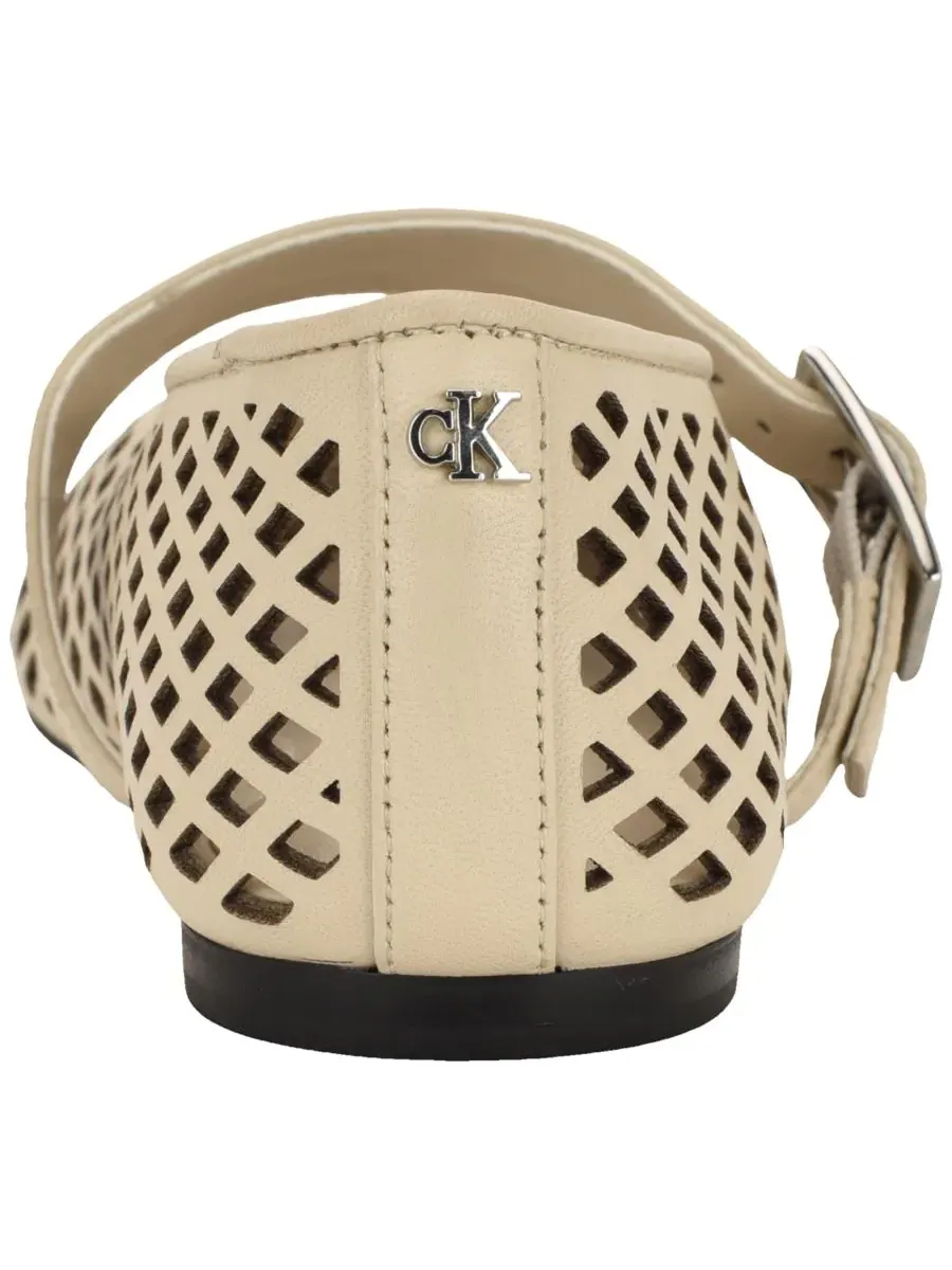 Женские кожаные балетки Lauria Mary Jane Calvin Klein, айвори leather — изображение 3 из 5, слоновая кость