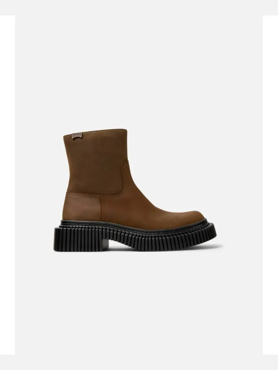 Туфли Camper Pix Berlin Leather Medium Zip / Medium Elastic — изображение 2 из 5, коричневый