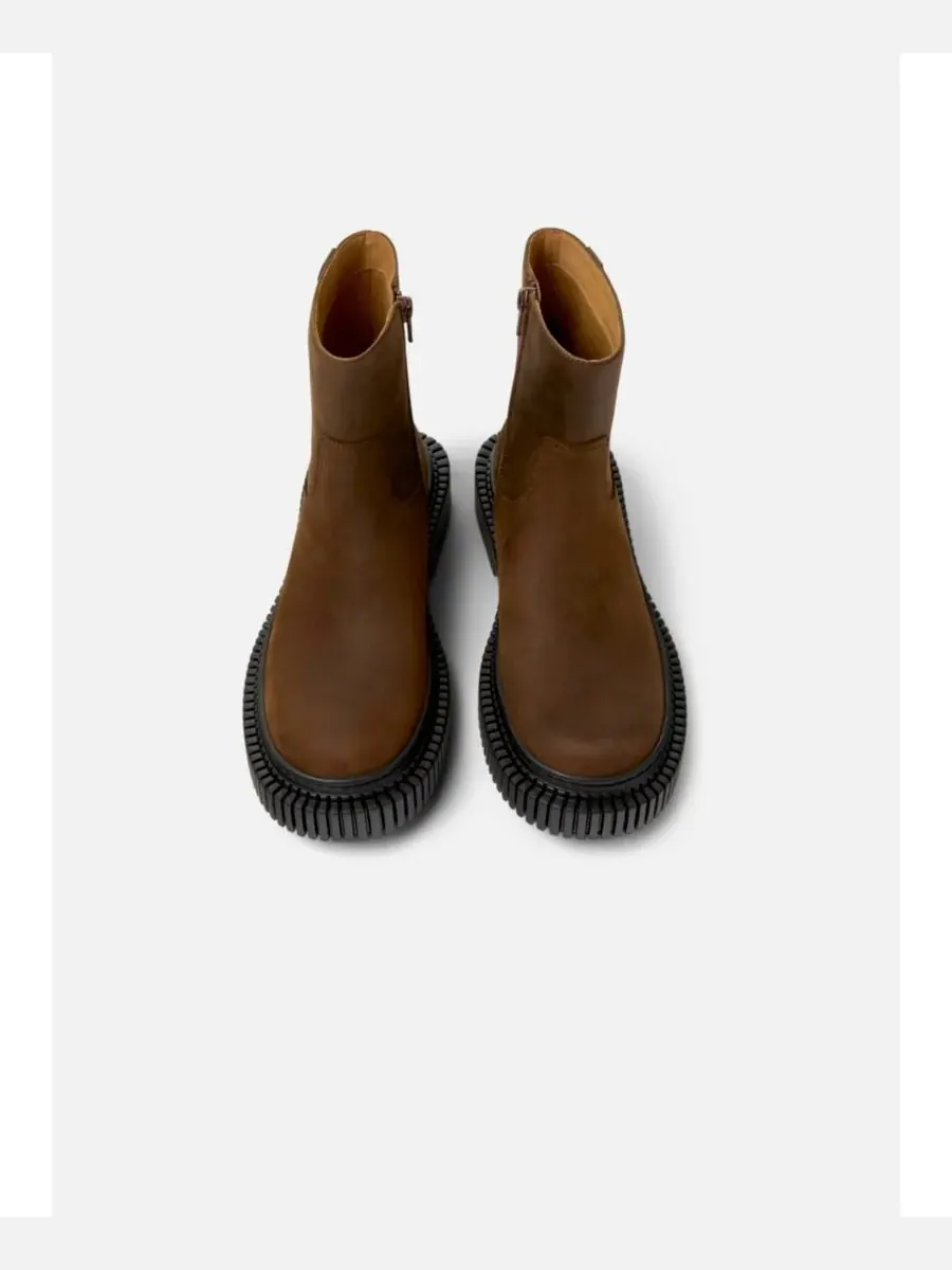 Туфли Camper Pix Berlin Leather Medium Zip / Medium Elastic — изображение 3 из 5, коричневый