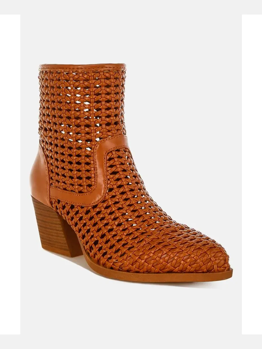 Женские сапоги Artisole из плетеной искусственной кожи Rag & Co — изображение 2 из 6, бежевый/хаки