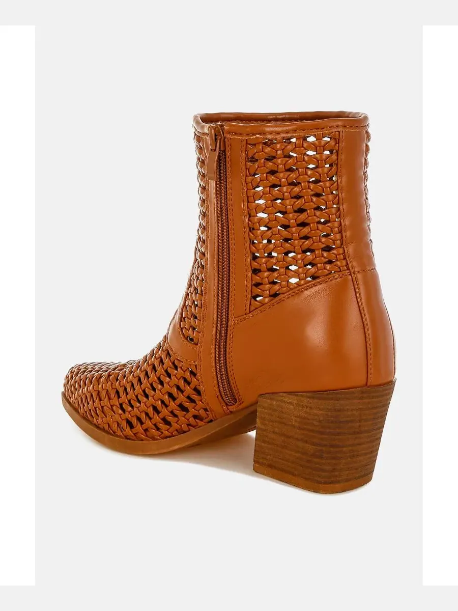 Женские сапоги Artisole из плетеной искусственной кожи Rag & Co — изображение 4 из 6, бежевый/хаки