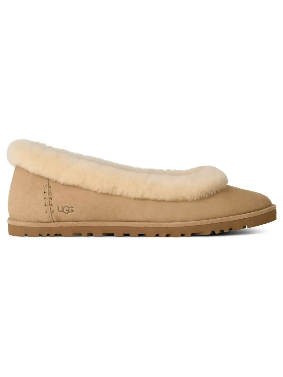 Женские балетки UGG Zora с закругленным носком UGG — изображение 2 из 5, бежевый