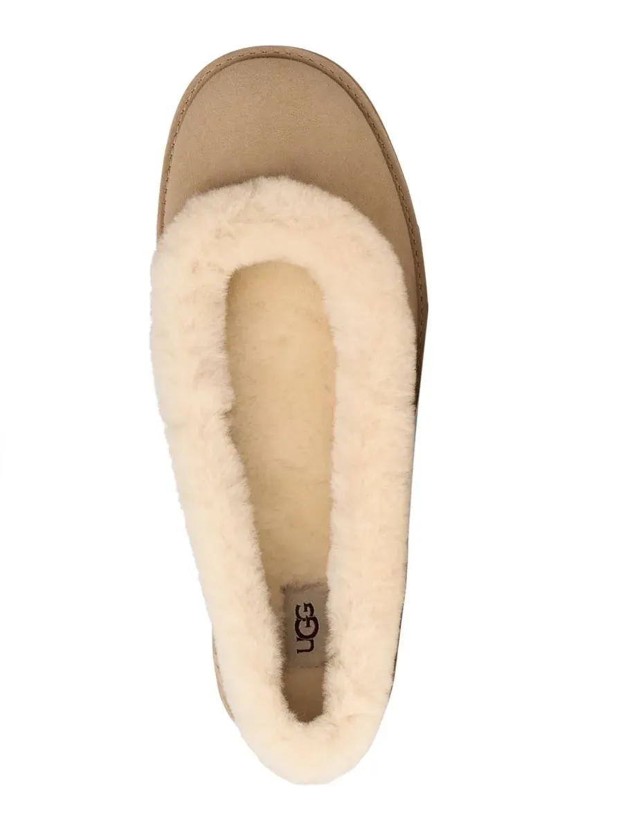Женские балетки UGG Zora с закругленным носком UGG — изображение 4 из 5, бежевый