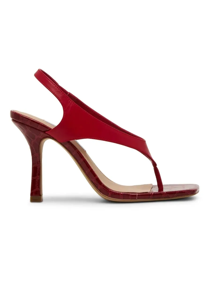 Женские сандалии-вьетнамки на высоком каблуке Improv Steve Madden — изображение 2 из 6, красный