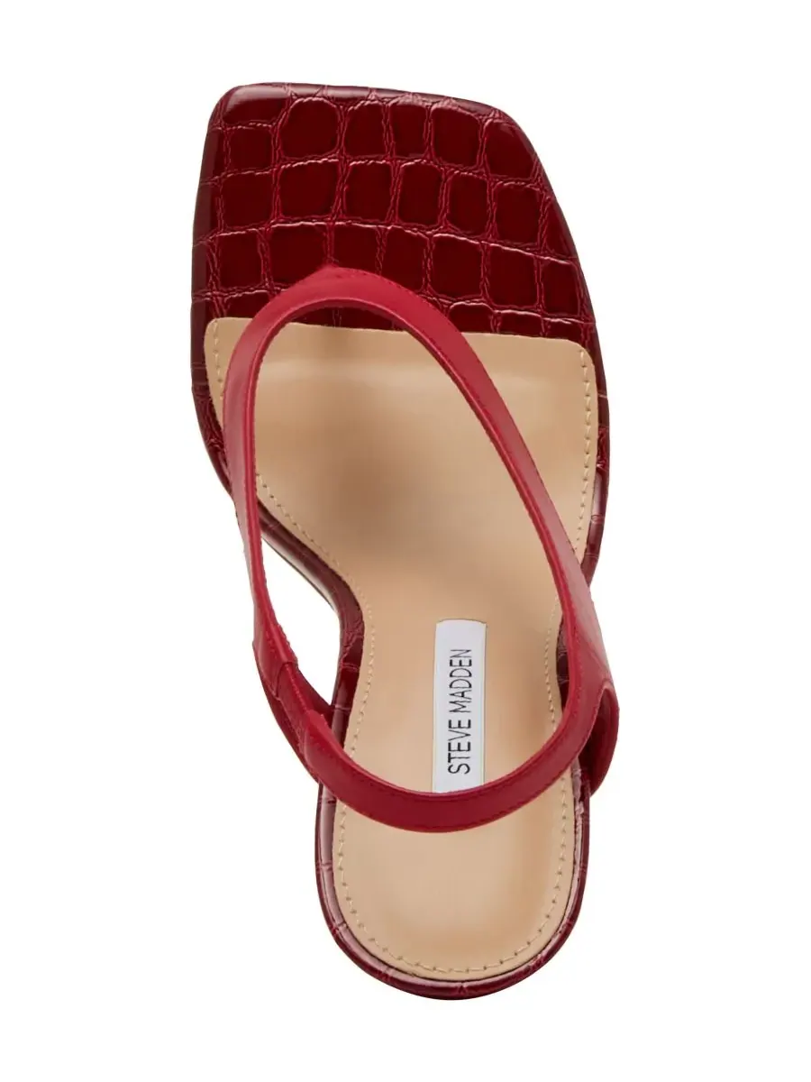 Женские сандалии-вьетнамки на высоком каблуке Improv Steve Madden — изображение 4 из 6, красный