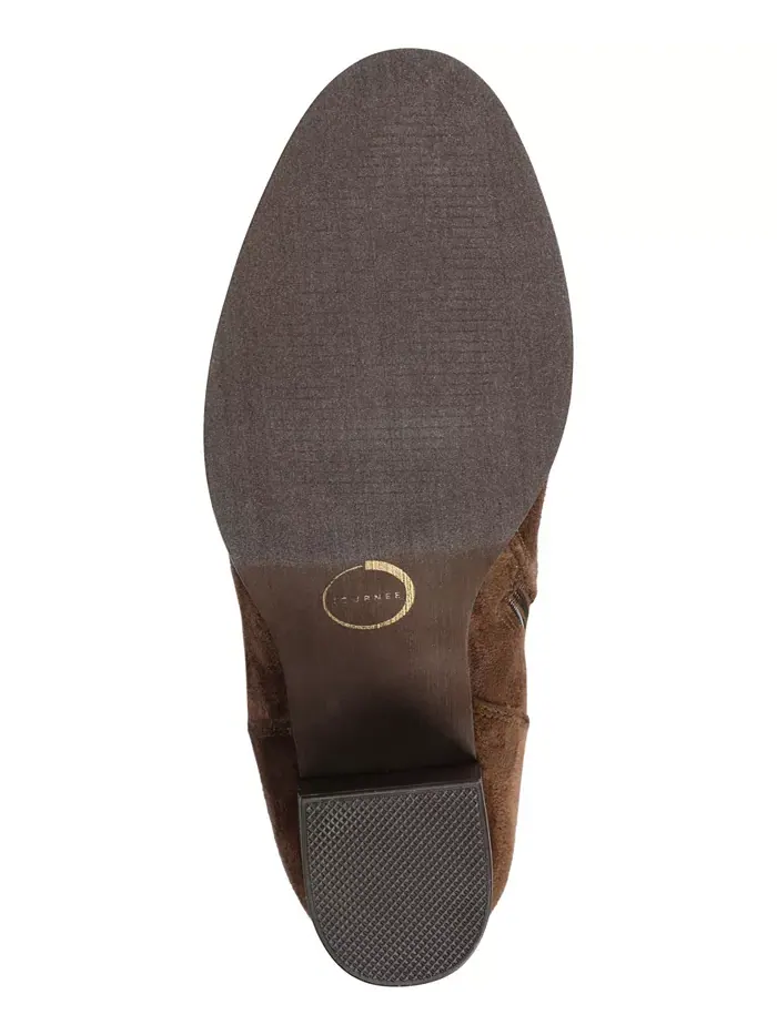 Женские сапоги Kaison Extra Wide Calf до колена со сложным каблуком Journee Collection — изображение 5 из 5, коричневый