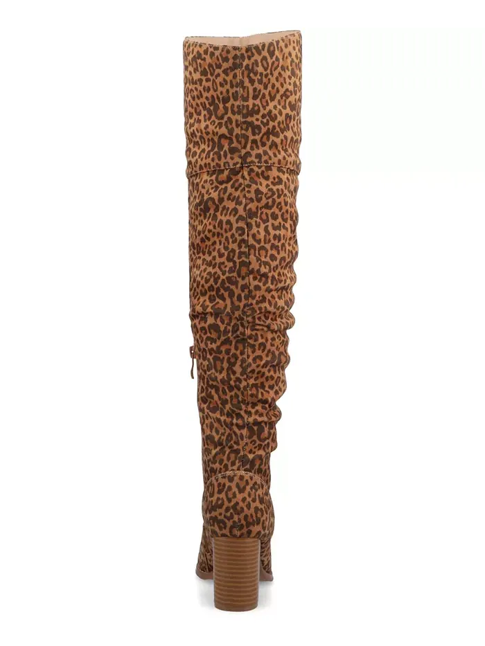 Женские сапоги Kaison Extra Wide Calf до колена со сложным каблуком Journee Collection — изображение 3 из 5, мульти
