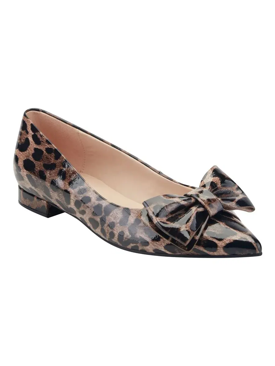 Туфли-лодочки с бантом Alicce Bandolino, Leopard Patent — изображение 1 из 5