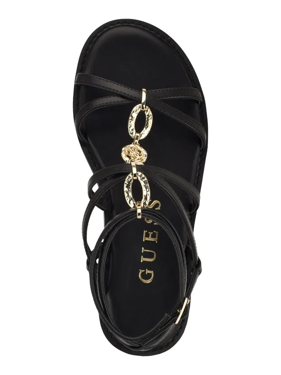 Сандалии-гладиаторы с цепочкой GUESS — изображение 4 из 5, черный