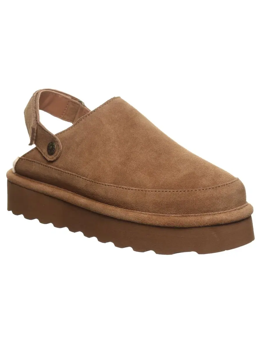 Женские сабо-мюли на платформе с регулируемым ремешком Brooke Platform Suede BEARPAW — изображение 1 из 8, хикори