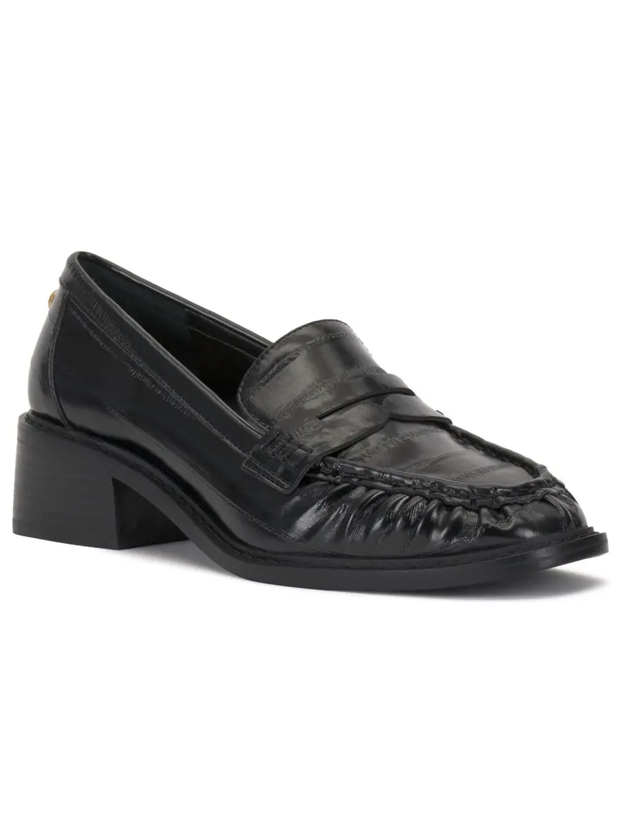 Лоферы Eshnie на устойчивом каблуке, черная кожа Vince Camuto — изображение 1 из 5, черный