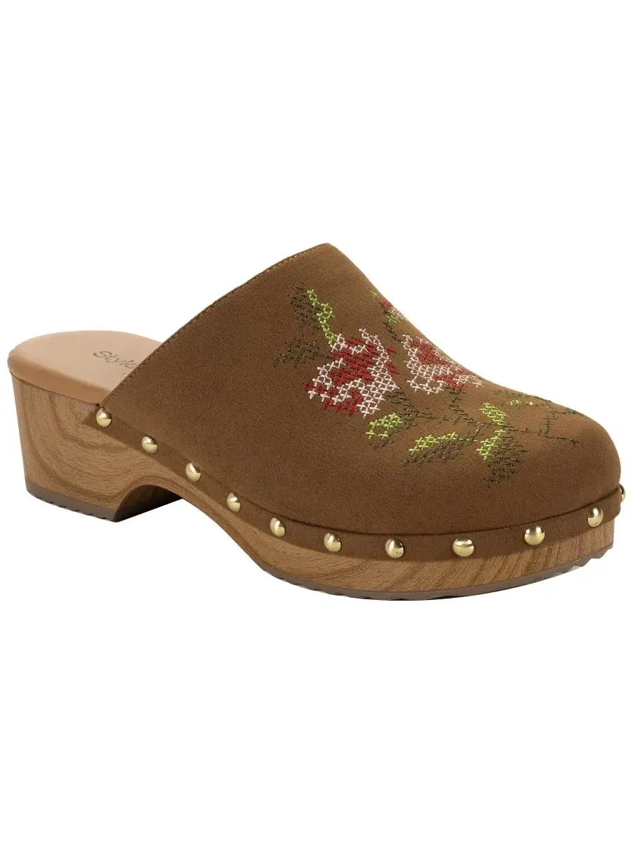 Женские мюли с блочным каблуком, модель Dakotaa Style & Co, Granola Embossed