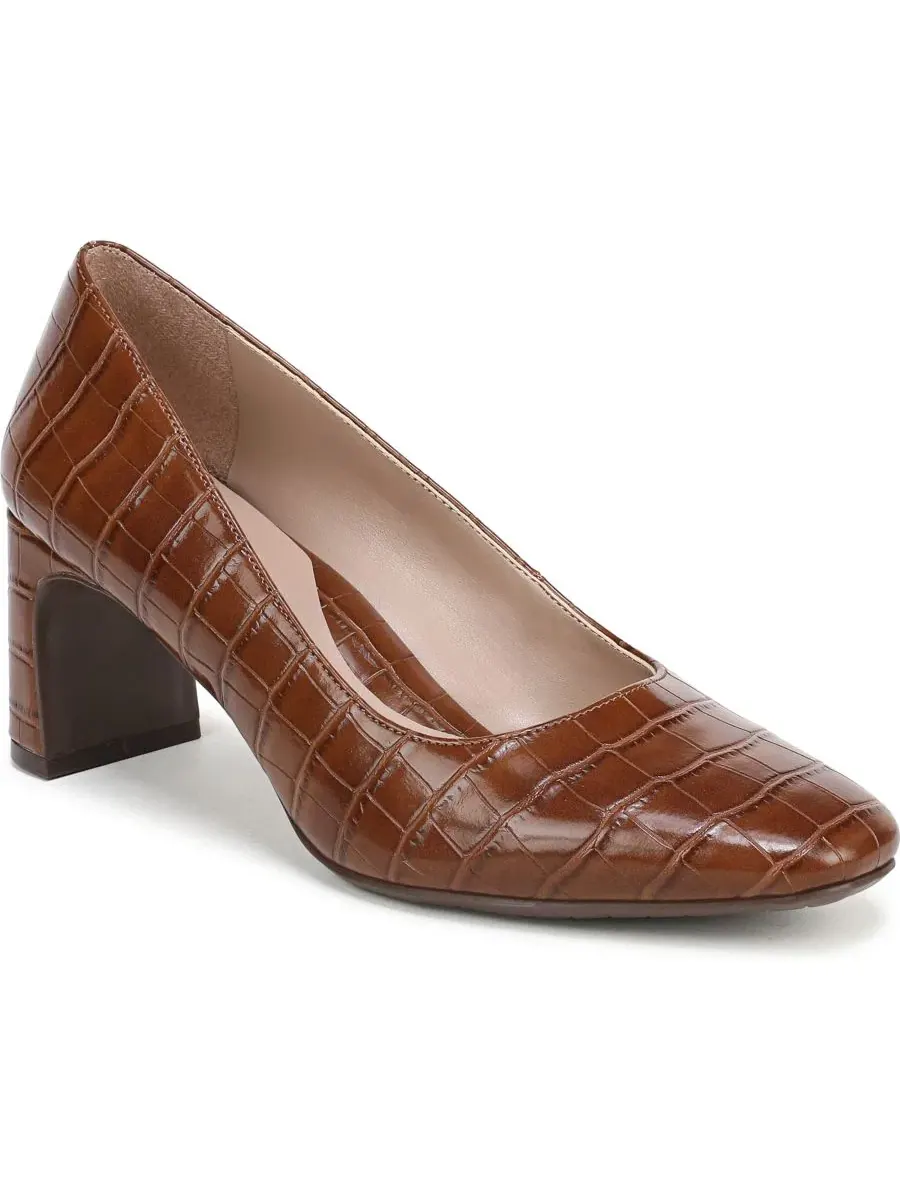 Туфли-лодочки с каблуком-столбиком, модель Yuri Slip-On Naturalizer — изображение 1 из 5, темный коричневый