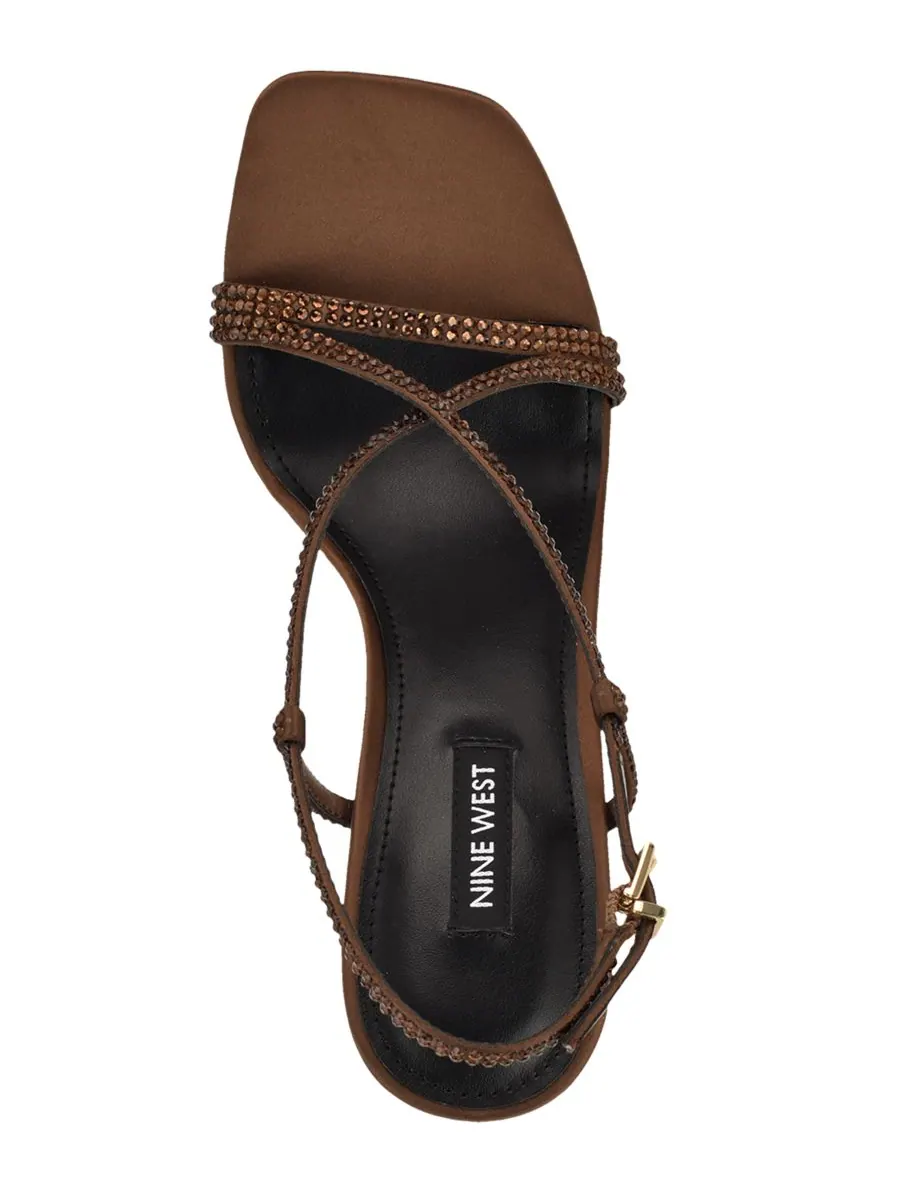 Женские босоножки Vallanh на шпильке с декорированными ремешками Nine West — изображение 4 из 5, коричневый