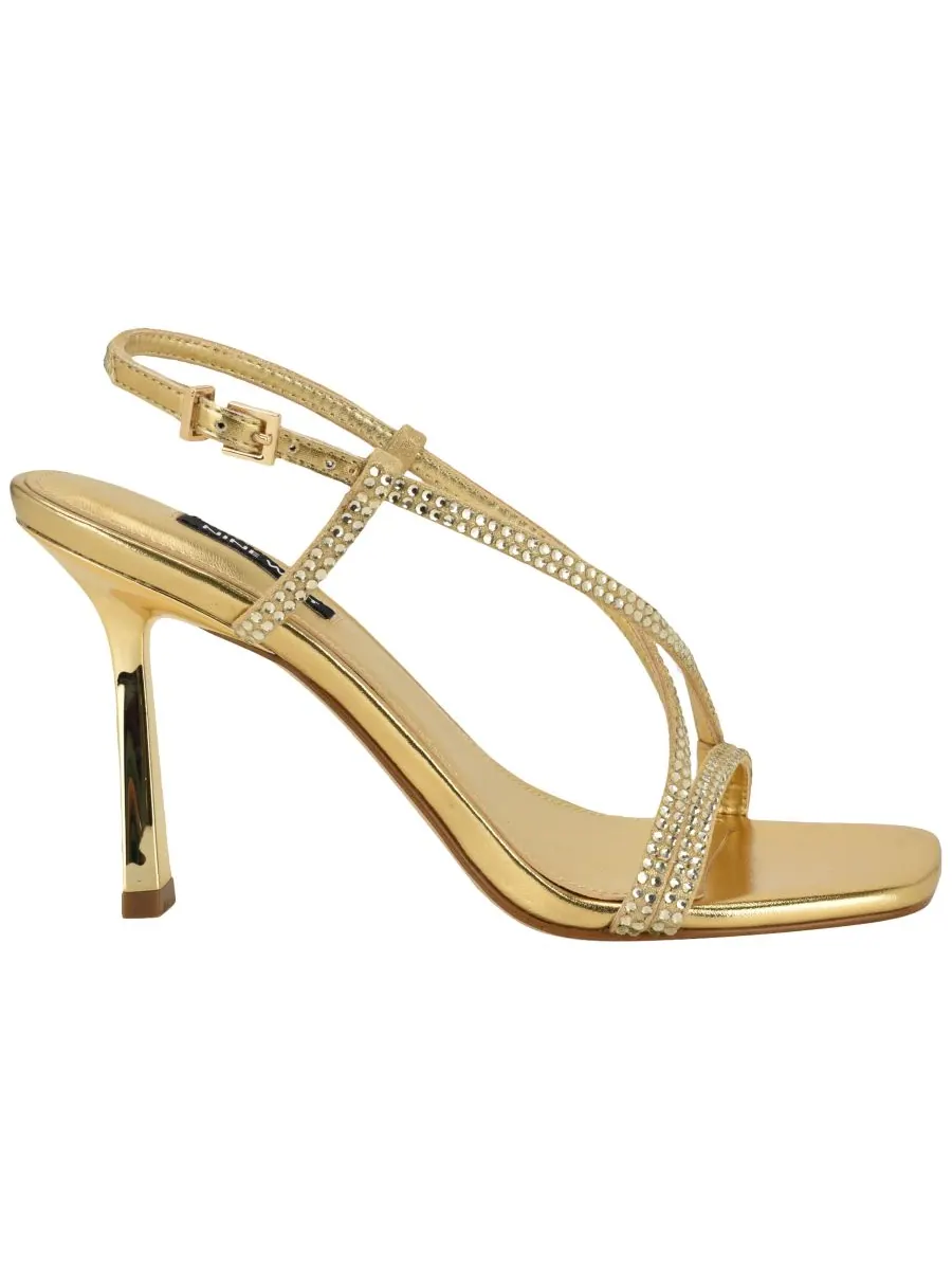 Женские босоножки Vallanh на шпильке с декорированными ремешками Nine West — изображение 2 из 5, золотистый