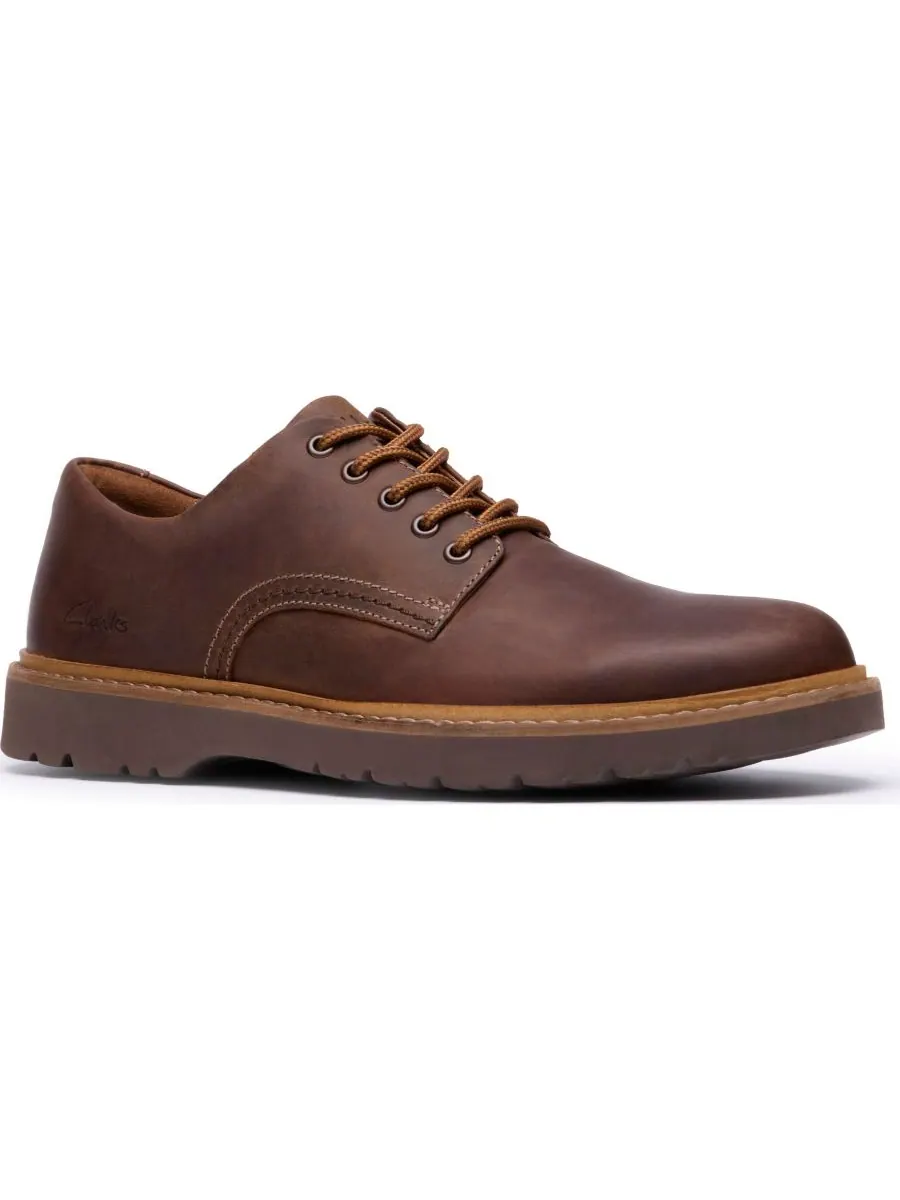 Туфли-дерби мужские Clarks Weltridge, низкие, повседневные, кожа Beeswax