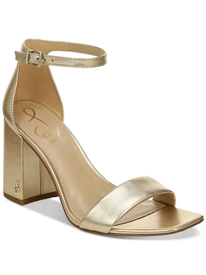 Женские босоножки Daniella из двух частей на блочном каблуке Sam Edelman — изображение 1 из 5, золотистый металлик